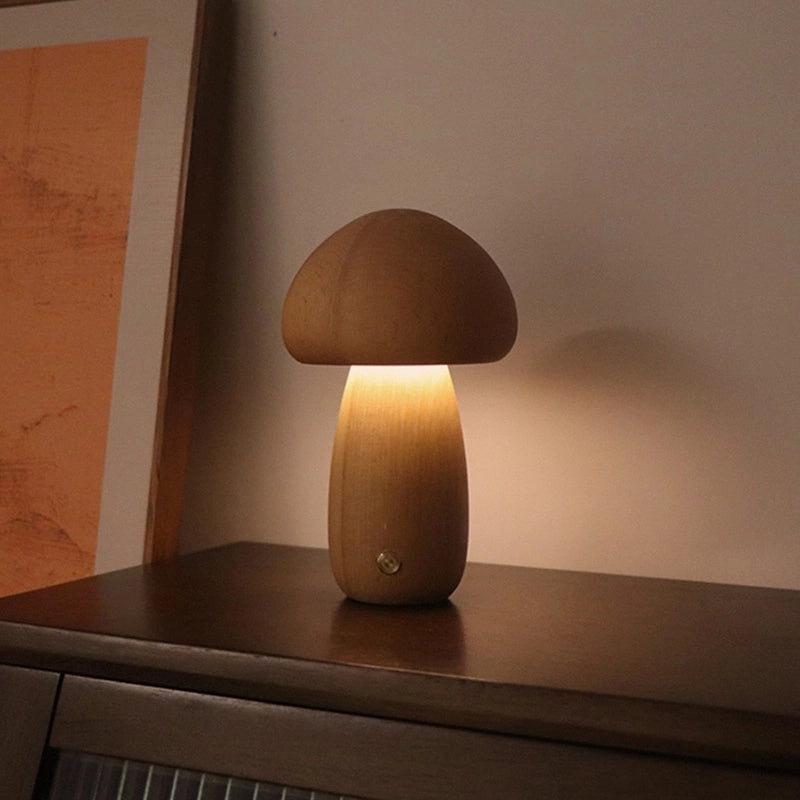 Premium Mushroom Night Light - Tap Switch, Adjustable Brightness