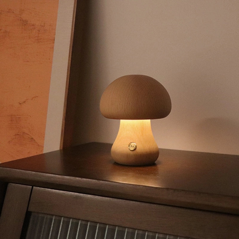 Premium Mushroom Night Light - Tap Switch, Adjustable Brightness