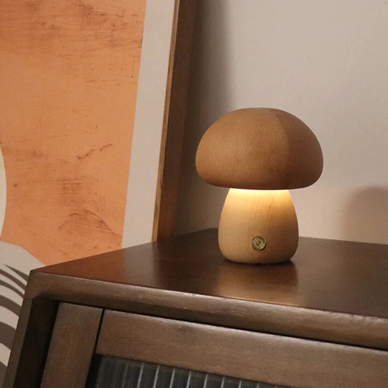 Premium Mushroom Night Light - Tap Switch, Adjustable Brightness